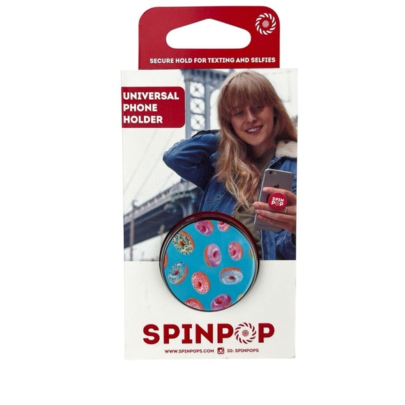 PopSocket Other - SpinPop Universal Cell Phone Holder Blue Donuts Pop Grip Organizer Stand New